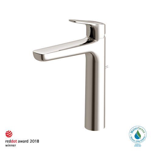 TOTO GS 1.2 GPM Single Handle Vessel Bathroom Sink Faucet with COMFORT GLIDE Technology, Polished Nickel - TLG3305U#PN