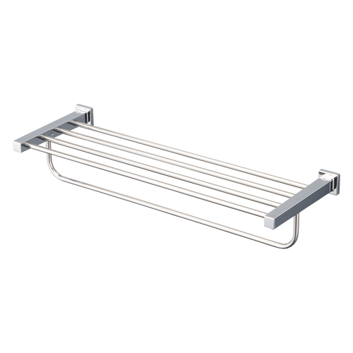 TOTO L Series Square Towel Shelf with Hanging Bar, Polished Chrome - YTS408BU#CP