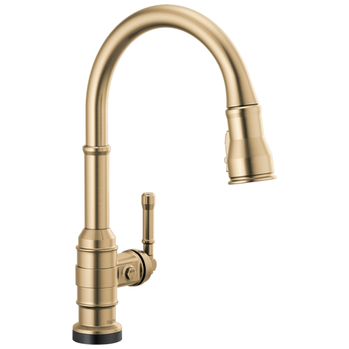 Delta Broderick: Single Handle Pull-Down Kitchen Faucet With Touch2O Technology Champagne Bronze