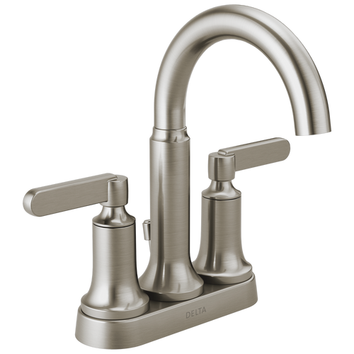 Delta Alux 25769LF-SP Two Handle Centerset Bathroom Faucet in Spotshield Brushed Nickel Finish