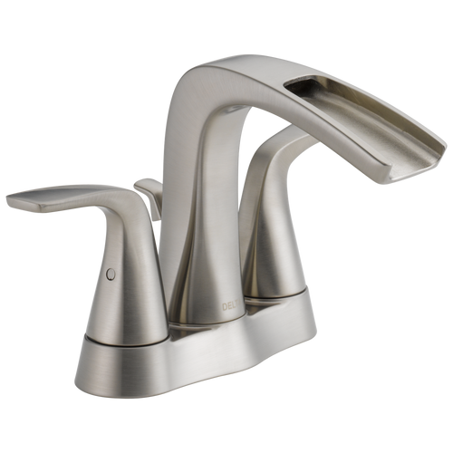 Delta Tolva 25724LF-SS-ECO Two Handle Centerset Bathroom Faucet in Stainless Finish