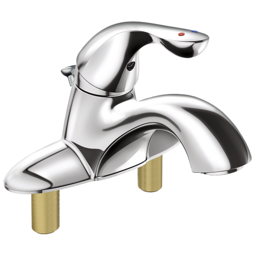 Delta Classic 525LF-MPU Single Handle Centerset Bathroom Faucet with City Shanks in Chrome Finish