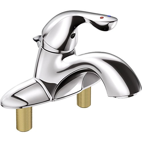 Delta Classic 525LF-MPU Single Handle Centerset Bathroom Faucet with City Shanks in Chrome Finish