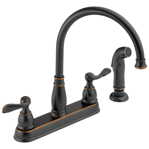 Delta Windemere 21996LF-OB Two Handle Kitchen Faucet in Oil Rubbed Bronze Finish