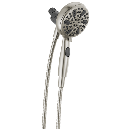 Delta Universal Showering Components 75609SN 6-Setting SureDock Magnetic Hand Shower in Satin Nickel Finish