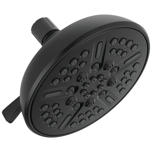 Delta Universal Showering Components 75898BL 8-Setting Shower Head in Matte Black Finish