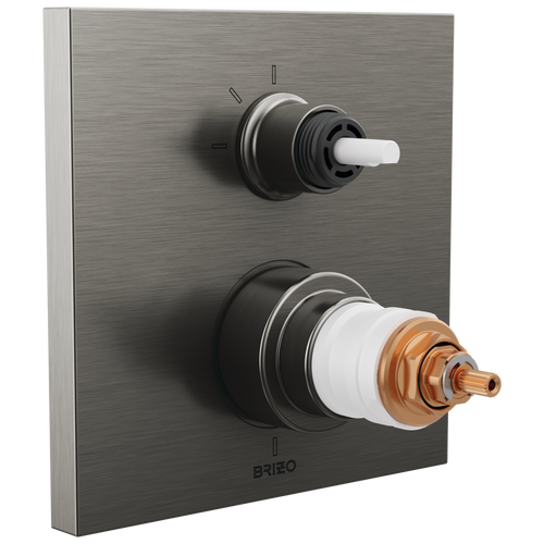 Brizo Frank Lloyd Wright T75522-SLLHP TempAssure Thermostatic Valve with 3-Function Integrated Diverter Trim - Less Handles in Luxe Steel Finish