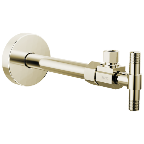 Brizo Litze BT022205-PN Angled Supply Stop Valve with Lever Handle in Polished Nickel Finish