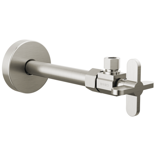 Brizo Odin BT022204-BN Angled Supply Stop Valve with Cross Handle in Brushed Nickel Finish