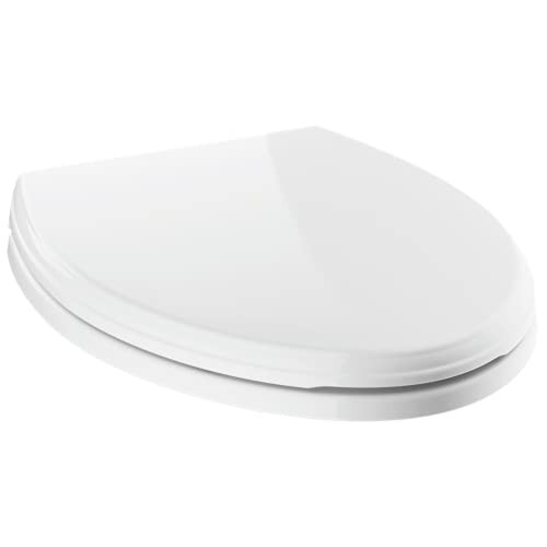 Delta Wycliffe 811901-WH Elongated Slow-Close Toilet Seat in White Finish