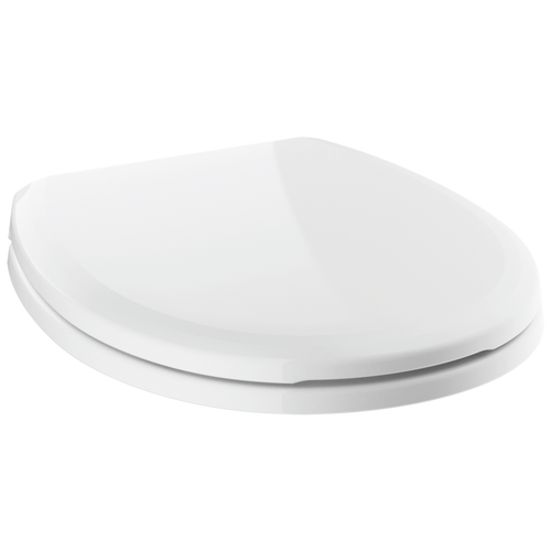 Delta Sanborne 801902-WH Round Front Slow-Close Toilet Seat in White Finish