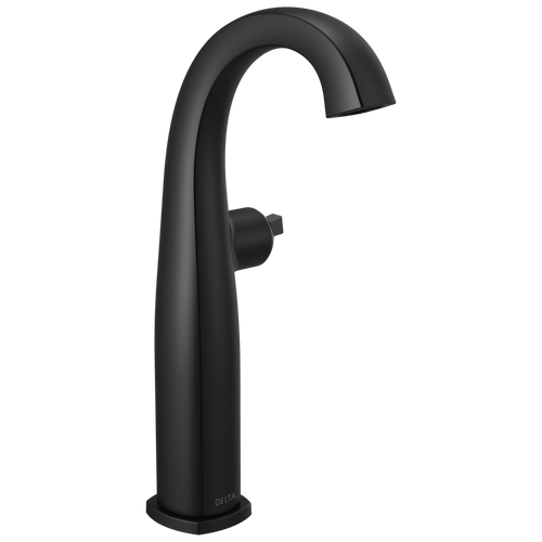 Delta Stryke 777-BLLHP-DST Single Handle Vessel Bathroom Faucet - Less Handle in Matte Black Finish