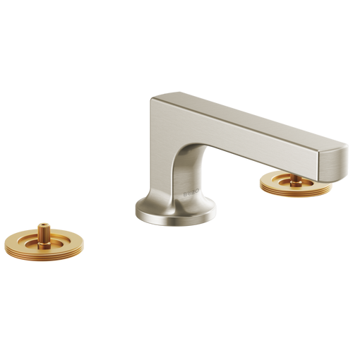Brizo Kintsu 65308LF-NKLHP-ECO Widespread Lavatory Faucet with Low Spout - Less Handles 1.2 GPM in Luxe Nickel Finish