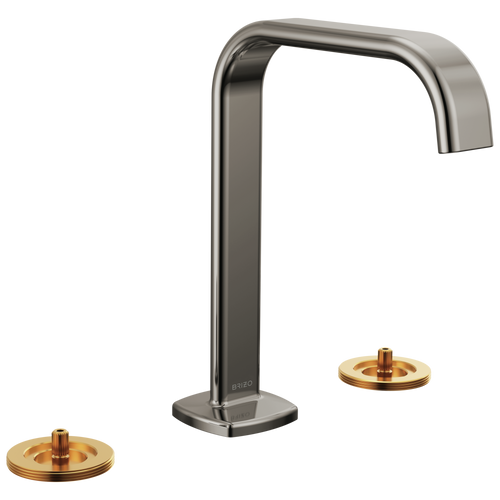 Brizo Allaria 65368LF-BNXLHP-ECO Widespread Lavatory Faucet with Square Spout - Less Handles in Brilliance Black Onyx Finish