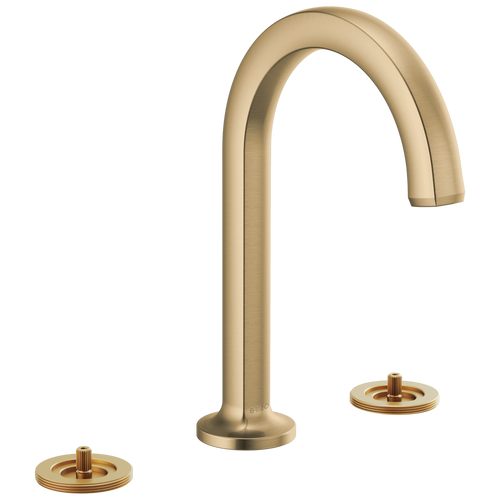 Brizo Kintsu 65306LF-GLLHP-ECO Widespread Lavatory Faucet with Arc Spout - Less Handles 1.2 GPM in Luxe Gold Finish