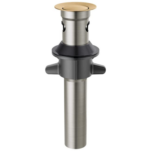 Delta RP101630CZ Metal Push Pop Drain with Overflow Champagne Bronze