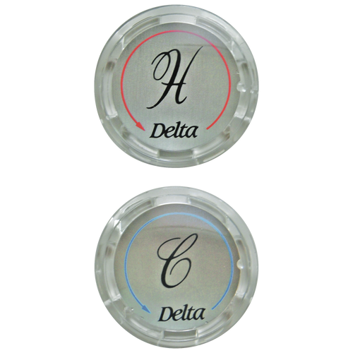 Delta Other RP19659 Button Set - Hot / Cold - Clear