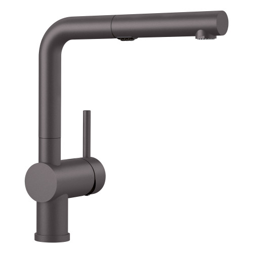 Blanco 526369: Linus Collection Pull-Out 8.69" Kitchen Faucet 1.5 GPM - Cinder