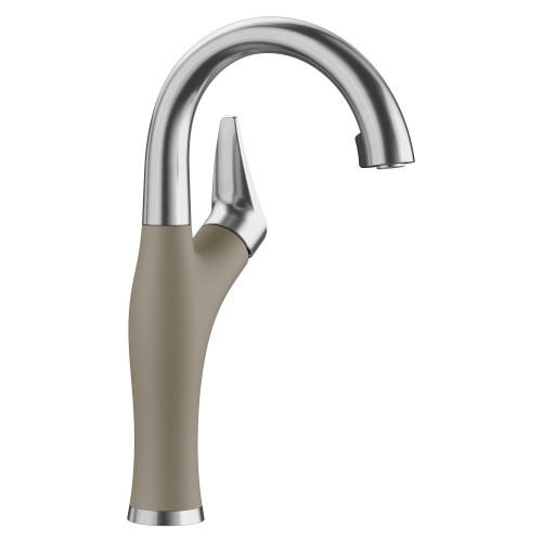 Blanco 526385: Artona Collection 7" Bar Faucet 1.5 GPM - PVD Steel/Truffle