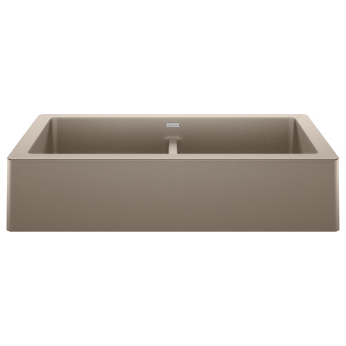 Blanco 526553: Vintera Collection 33" 50/50 Double Apron Farmhouse Sink - Truffle