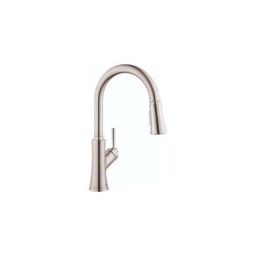 Hansgrohe 04793800 Joleena High Arc Kitchen Faucet, 2-Spray Pull-Down, 1.75 GPM in Steel Optic