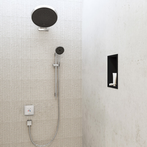 hansgrohe 56057670 XtraStoris Original Wall Niche with Integrated Frame 12"x 6"x 4"  in Matte Black