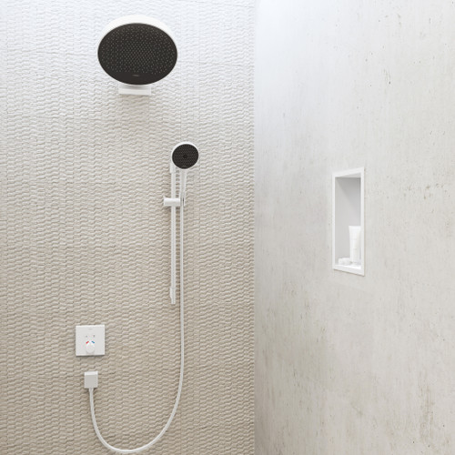 hansgrohe 56057700 XtraStoris Original Wall Niche with Integrated Frame 12"x 6"x 4"  in Matte White