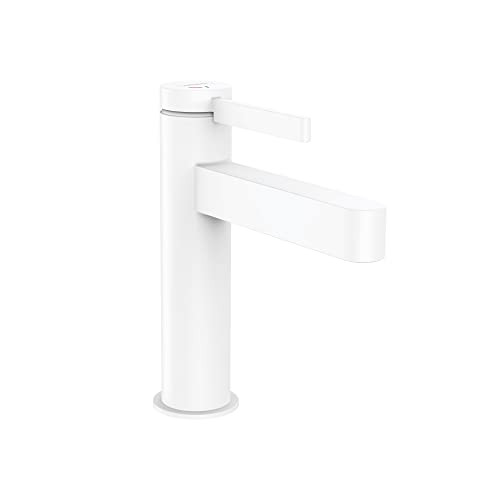 hansgrohe 76020701 Finoris Single-Hole Faucet 110 with Pop-Up Drain, 1.2 GPM in Matte White