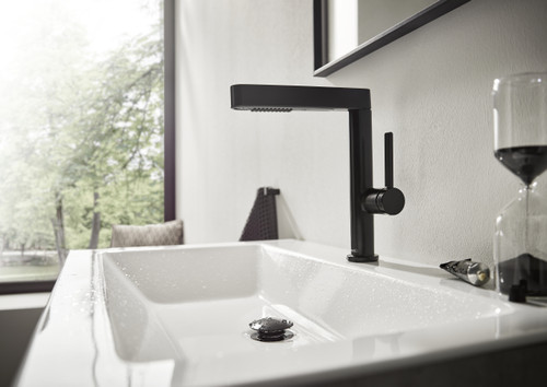 hansgrohe 76063671 Finoris Single-Hole Faucet 230 with 2-Spray Pull-Out, 1.2 GPM in Matte Black