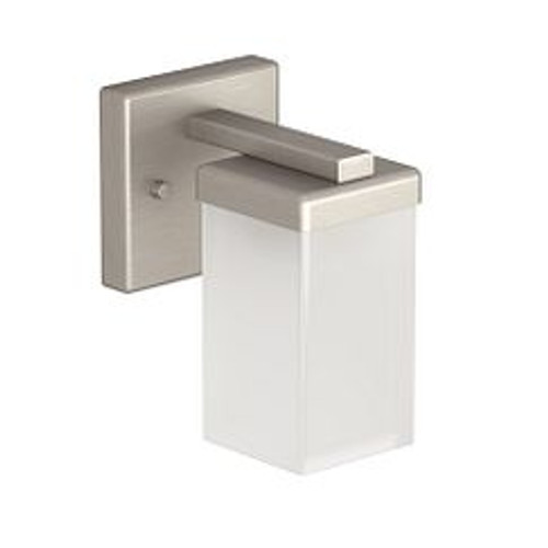 Moen 90 Degree Brushed Nickel One Globe Bath Light