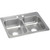 Elkay Dayton Stainless Steel 25" x 19" x 6-5/16" 2-Hole Equal Double Bowl Drop-in Sink