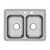 Elkay Dayton Stainless Steel 25" x 19" x 6-5/16" MR2-Hole Equal Double Bowl Drop-in Sink