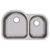 Elkay Dayton Stainless Steel 31-1/4" x 20" x 8" Offset 60/40 Double Bowl Undermount Sink