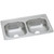 Elkay Dayton Stainless Steel 33" x 19" x 6-7/16", 0-Hole Equal Double Bowl Drop-in Sink