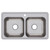 Elkay Dayton Stainless Steel 33" x 19" x 8", 1-Hole Equal Double Bowl Drop-in Sink