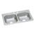 Elkay Dayton Stainless Steel 33" x 22" x 6-9/16" 2-Hole Equal Double Bowl Drop-in Sink