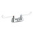 Elkay 4" Centerset with Exposed Deck Faucet Integral Spout 6" Wristblade Handles