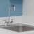 Elkay 4" Centerset with Exposed Deck Faucet with 5" Gooseneck Spout 2" Lever Handles Chrome