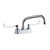 Elkay 4" Centerset with Exposed Deck Faucet with 8" Arc Tube Spout 6" Wristblade Handles