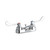 Elkay 4" Centerset with Exposed Deck Faucet with Pop-up Drain Integral Spout 4" Wristblade Handles