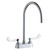 Elkay 4" Centerset with Exposed Deck Laminar Flow Faucet with 8" Gooseneck Spout 4" Wristblade Handles Chrome