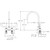 Elkay 4" Centerset with Exposed Deck Laminar Flow Faucet with 8" Gooseneck Spout 4" Wristblade Handles Chrome