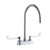 Elkay 4" Centerset with Exposed Deck Laminar Flow Faucet with 8" Gooseneck Spout 6" Wristblade Handles Chrome