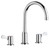 Elkay 8" Centerset Concealed Deck Mount Faucet with Arc Spout and 2-5/8" Lever Handles Chrome