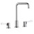 Elkay 8" Centerset Concealed Deck Mount Faucet with Arc Tube Spout with 6" Spout Reach and 4" Lever Handles Chrome