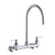Elkay 8" Centerset Deck Mount Laminar Flow Faucet with 8" Gooseneck Spout 2" Lever Handles 1/2" Offset Inlets+Stop