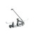 Elkay 8" Centerset Wall Mount Faucet 7" Bucket Hook Spout 6" Wristblade Handle 1/2" Offset Inlets+Stop Polished Chrome