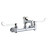 Elkay 8" Centerset Wall Mount Faucet w/3" Bucket Hook Spout 6" Wristblade Handles 1/2" Offset Inlet Polished Chrome