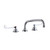 Elkay 8" Centerset with Concealed Deck Faucet with 10" Arc Tube Spout 6" Wristblade Handles Chrome