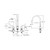 Elkay 8" Centerset with Concealed Deck Faucet with 5" Gooseneck Spout 4" Wristblade Handles Chrome